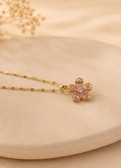 Pink Petal Necklace