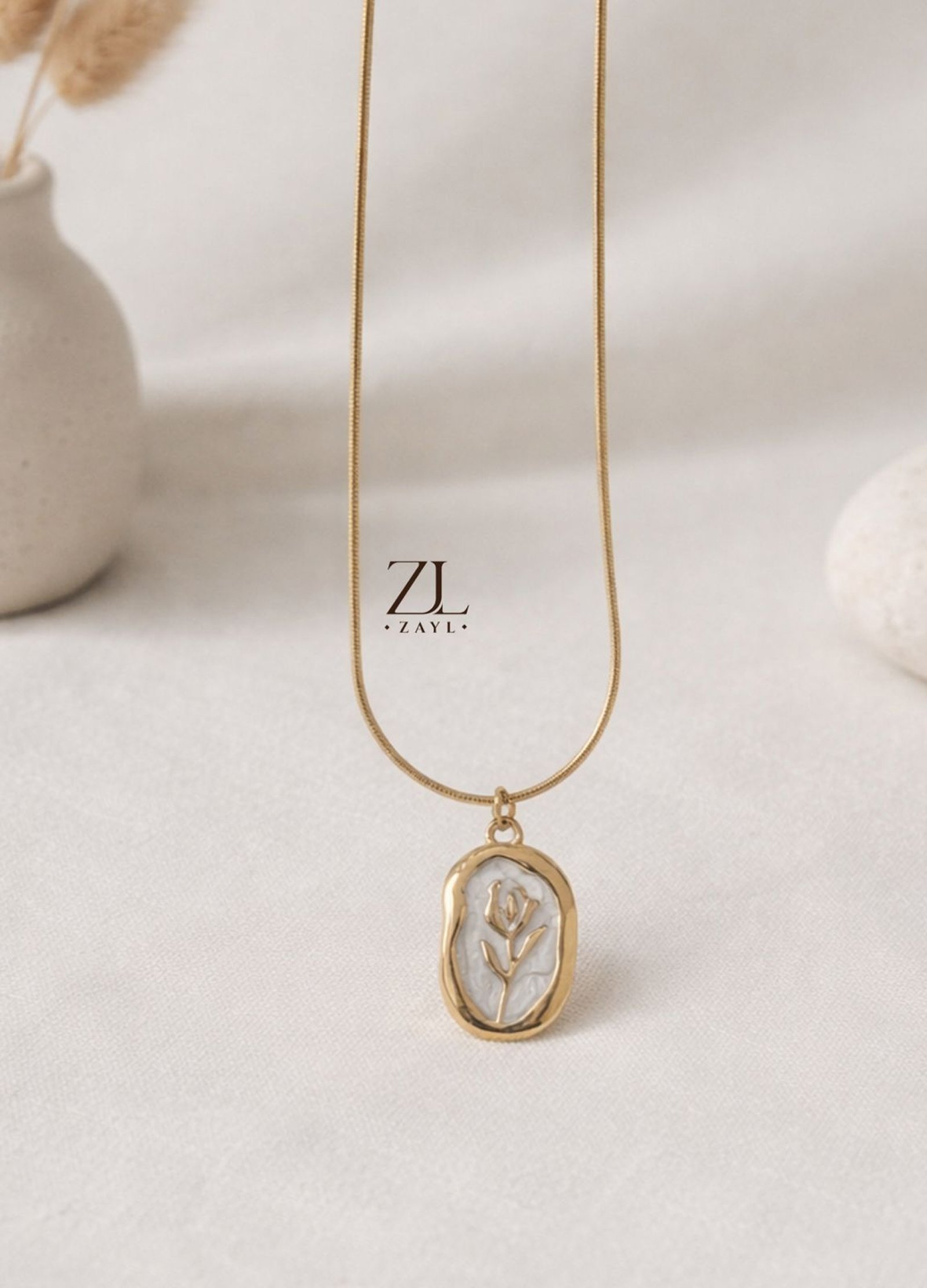 Golden Bloom Pearl Pendant
