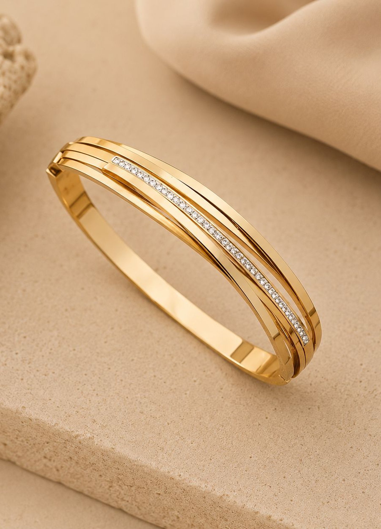 Crystal Twist Bangle